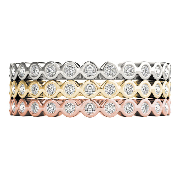 Stackable Wedding Rings 1/8 CTTW