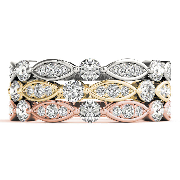 Stackable Wedding Rings 1/4 CTTW